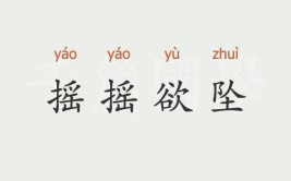 摇摇欲坠类似词语有哪些