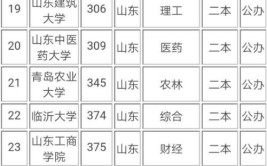 2024山东省有哪些二本大学