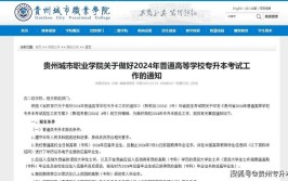 2024年贵州城市职业学院可以专升本吗