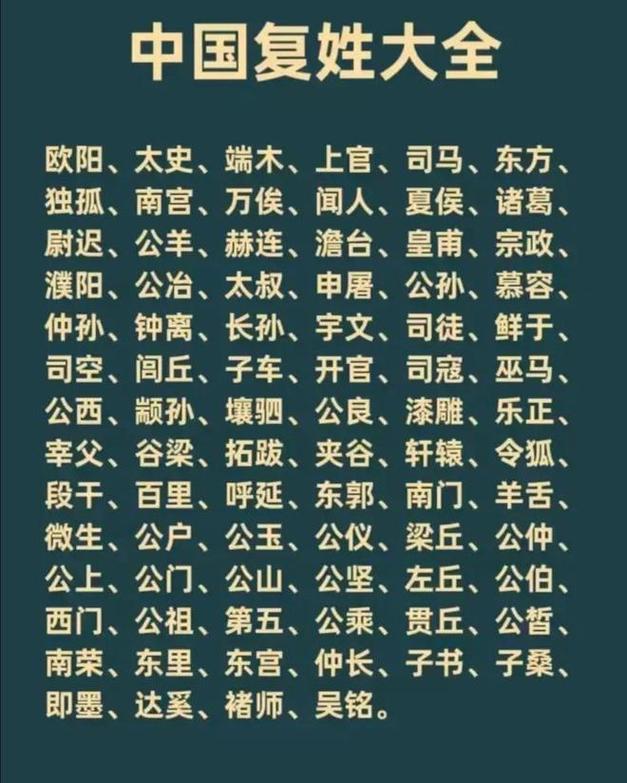 复姓有哪些 学类资讯 复姓有哪些 学类资讯